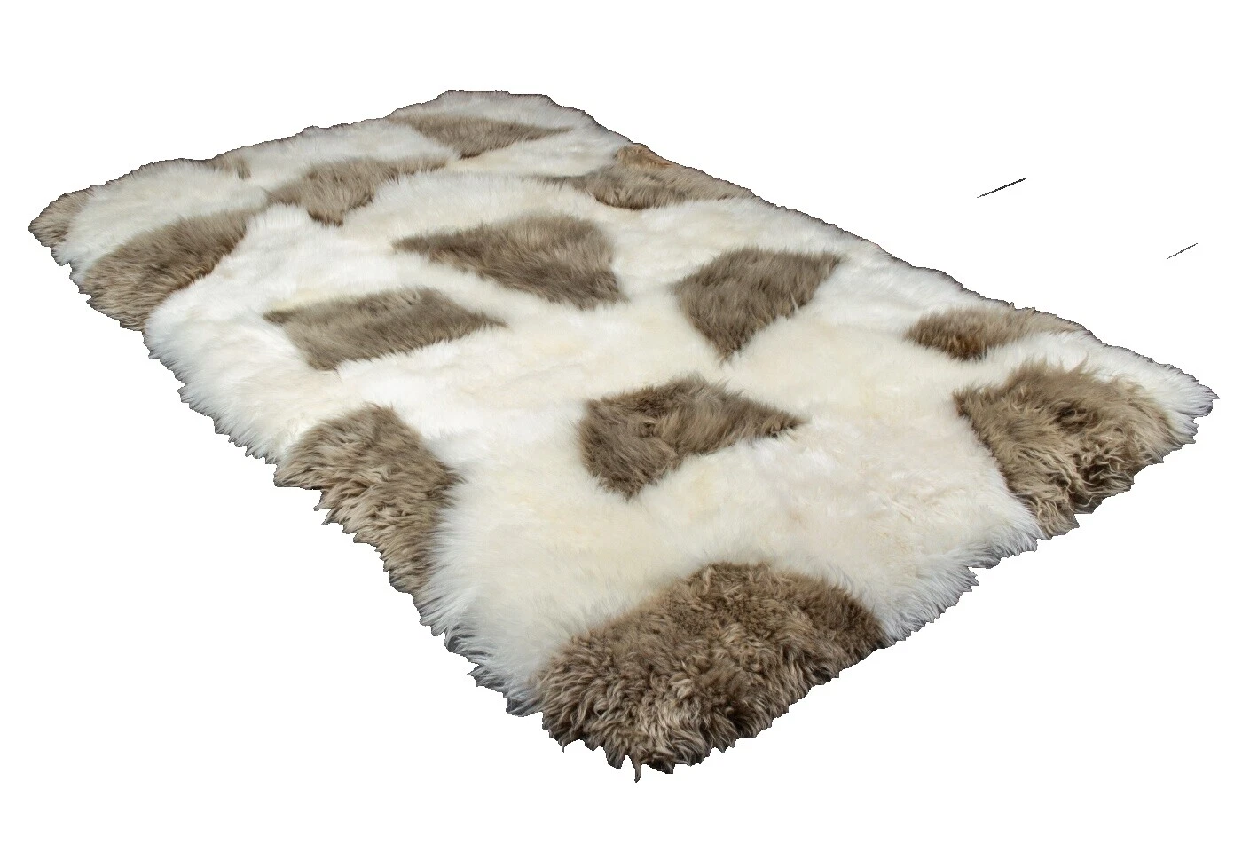 Cuero moderno Pasillo de piel, alfombras de piel de oveja y piel