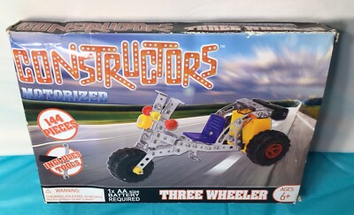 Constructors Motorized Construction Kit Three Wheeler (144 pieces) NEW