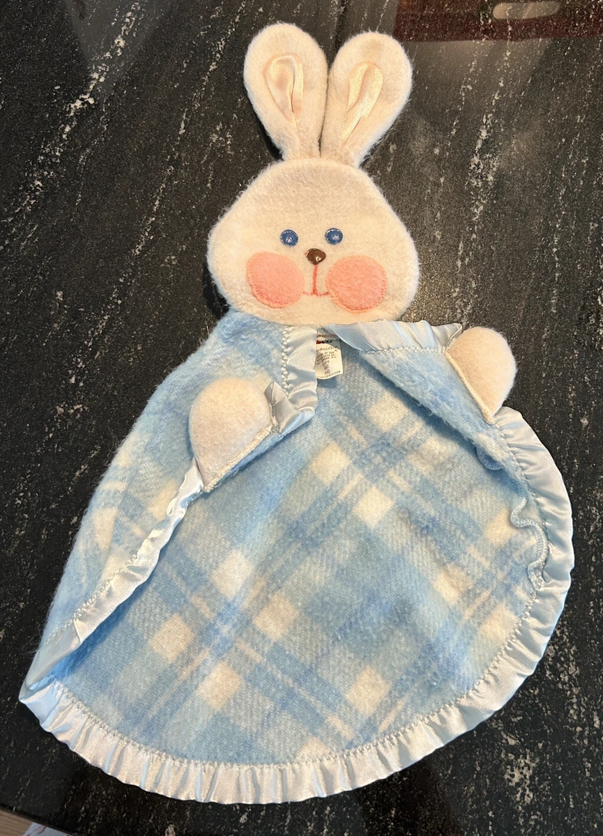 Vintage Fisher Price Bunny blue Security Blanket lovey 442
