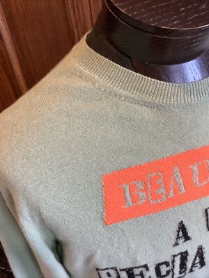 VALENTINO / beauty is a birthright/ニット/S/ウール/NV0KC23N4N9// Valentino Green Thin Wool Cashmere Intarsia Sweater Beauty Is A