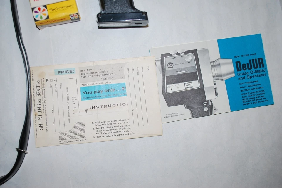 Кинокамера DeJUR Dyna-Zoom DE70 8 мм пленка с оригинальным чехлом и руководством НЕПРОВЕРЕННАЯ - Изображение 3 из 4