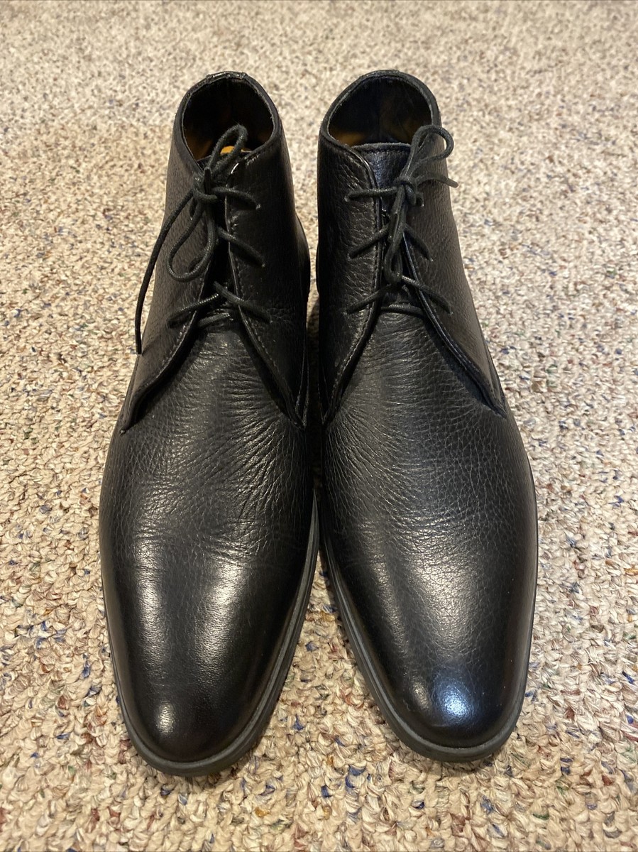 Bally Mens Black Leather Lace Up Ankle Boots Size 9 1/2 D | eBay