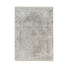 5'1" x 7' Gray Broken Zoroastrian Design Wool And Silk Hand Knotted Rug R65209
