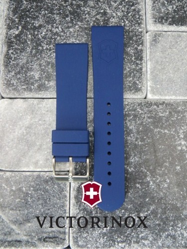 New Victorinox Swiss Army Rubber Strap Blue Maverick Diver Watch Band 22mm 20mm - Picture 10 of 11