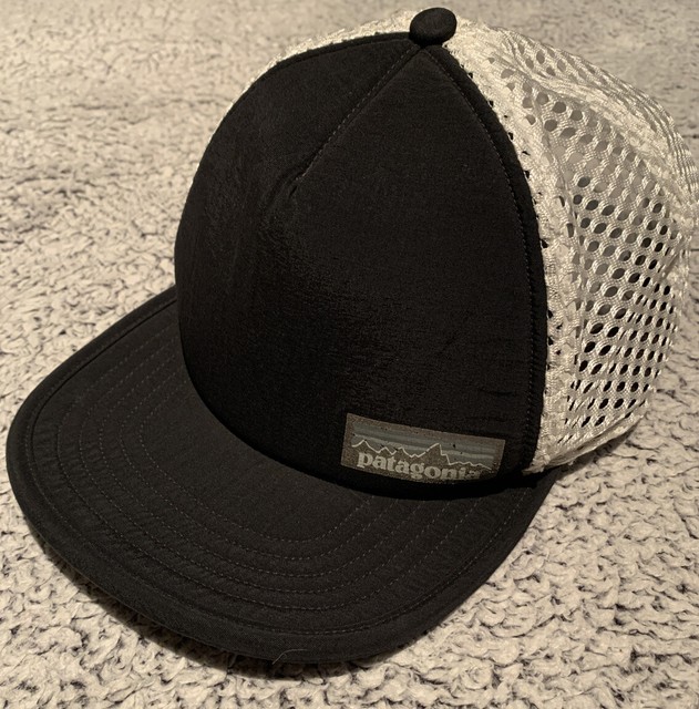 Patagonia Duckbill 5 Panel Trucker Hat Cap Black White
