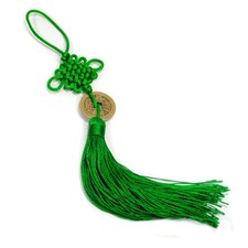 FENG SHUI FORTUNE  TASSEL GREEN Hanging Cure Balance Peace Healing Health