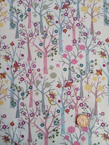 ORGANIC TUESDAY TREES - Liberty of London Tana Lawn Cotton approx 33 x 30 cm - Picture 4 of 4