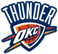 Oklahoma Thunder Basketball OKC - Classic Logo Type Die-cut MAGNET