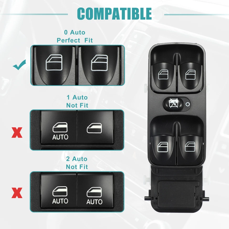 Paquete (1) Interruptor de ventana eléctrica del lado del conductor delantero para Mercedes-Benz G500 2002-2008 Foto 4 de 4