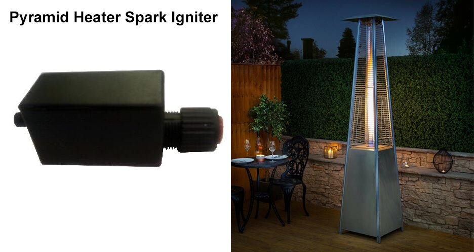 Fire Sense Fiammetta Matt Black Outdoor Gas Pyramid Heater Outdoor