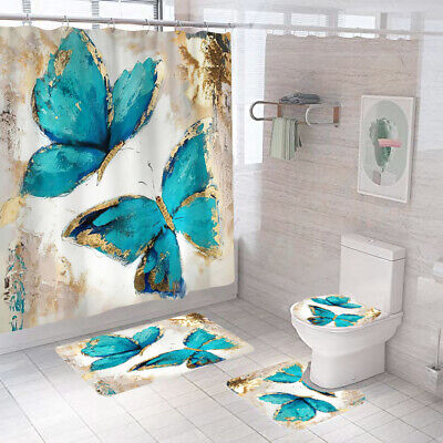 Erflies Shower Curtain Bathroom Rug, Louis Vuitton Shower Curtain And Rug Set