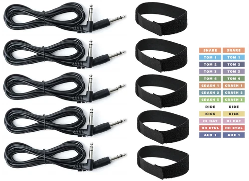 5 Cable Connection Kit for Yamaha Drums EAD10, DTX-Multi 12/DTXM12 -Snake Wire