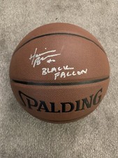 Harrison Barnes Golden State Warriors Signed Basketball “Black Falcon” PSA COA