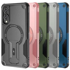 For Galaxy S25 Edge Phone Case Sturdy Bracket Invisible Kickstand Magnetic Cover