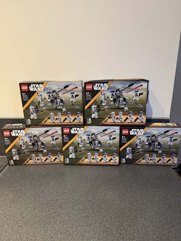 75345 two sets 5x LEGO 501st Clone Troopers Battle Pack Army Star Wars SEALED