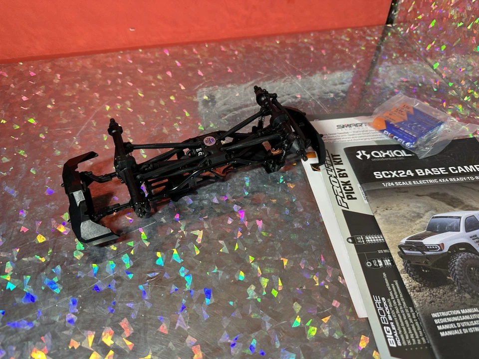 Axial SCX24 Base Camp 1/24 4wd Rock Crawler Roller Chassis Axles Shocks Motor - Image 4 of 4