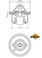 NRF 725211 Thermostat, KüHlmittel FüR Dacia, Hyundai, Kia, Nissan, Renault