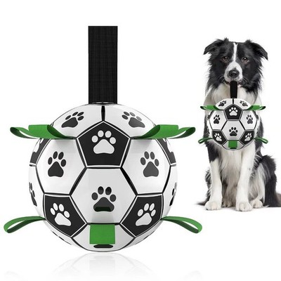 Interactive Dog Football Toy Soccer Ball Inflated Training Toy For Dogs Outdoor 