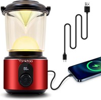 Yonktoo Campinglampe Aufladbar - USB-C LED Campinglampe Akku 5 Lichtmodi,