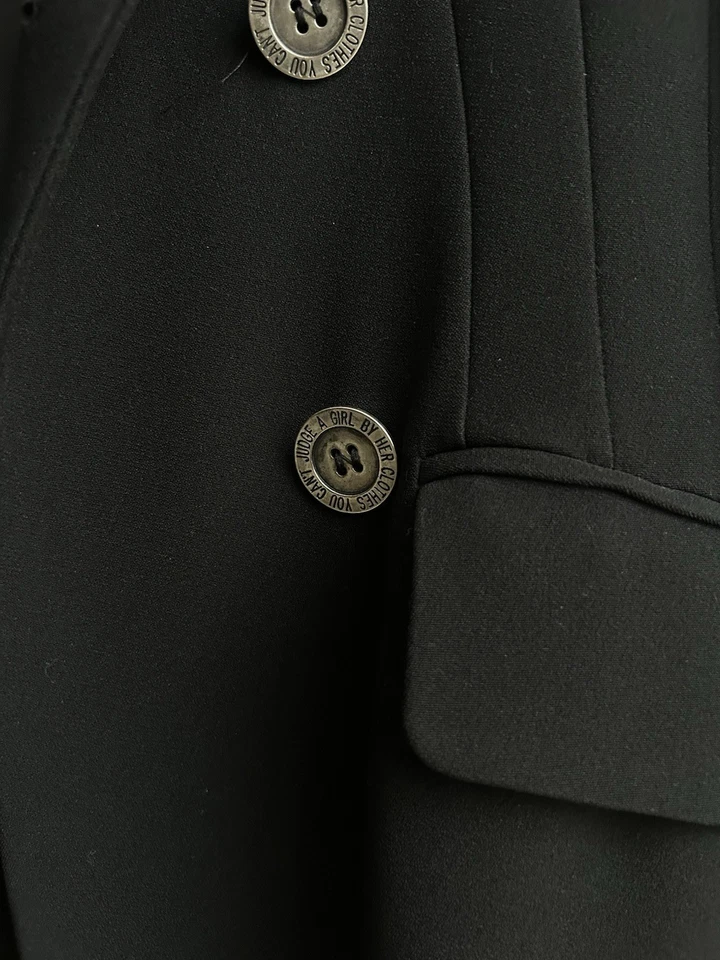 Moschino Cheap and Chic Damen Blazer schwarz kurz gefüttert Knopf Langarm - Bild 4 von 4