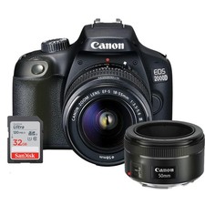 Canon EOS 2000D Digital SLR Camera  18-55  EF 50mm f/1.8 STM Lens Kit