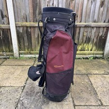 Benross 4 Ways Golf Stand Bag – Black/Burgundy With Rain Cover – Good Condition