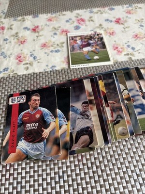 Restposten 36x Pro-Set Fußball Karten verschiedene Teams Konvolut 1991/1992 ok Zustand