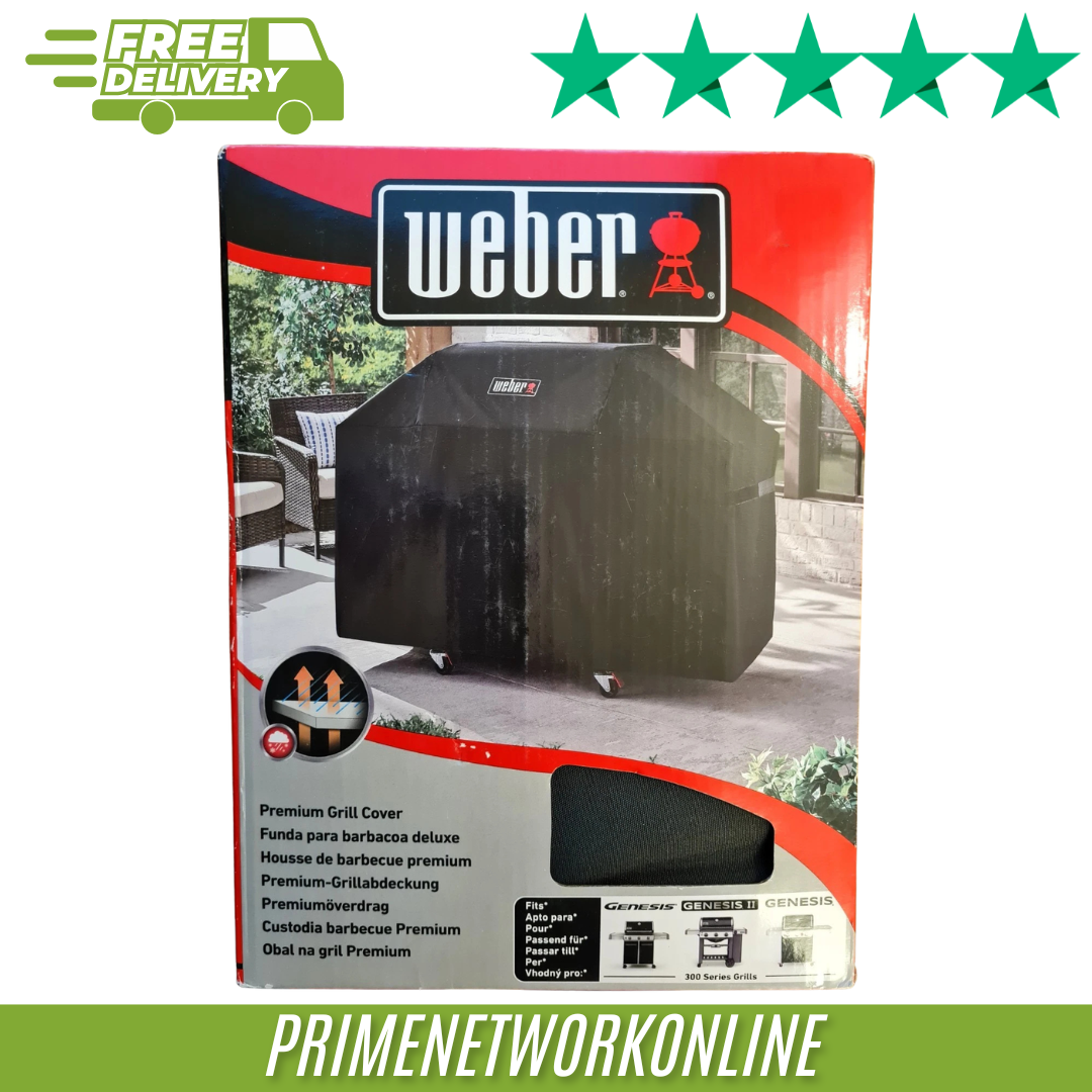 Weber 7194 Premium BBQ Cover for Genesis 300 Series Grills 100% GENUINE NEW⭐⭐⭐⭐⭐