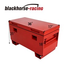 36 Job Site Box Portable Tool Storage Rust-resist Powder Coated Red 36 Job Site Box Portable Tool Storage Rust-resist Powder Coated Red