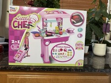 Kids Toddlers Kitchen Cooking Accessories Chef Pretend Play Toy Set Travel Case