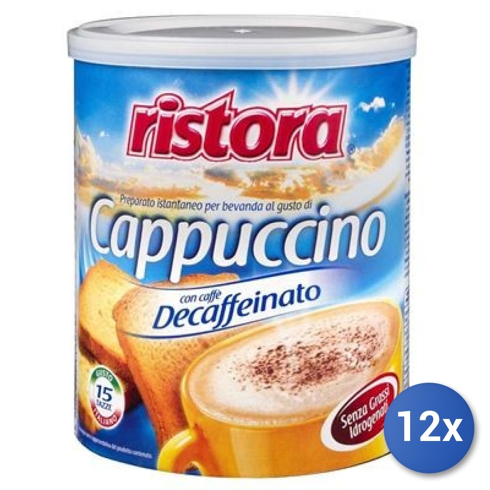 12x Multipack Decaffeinated Cappuccino Ristora 250g