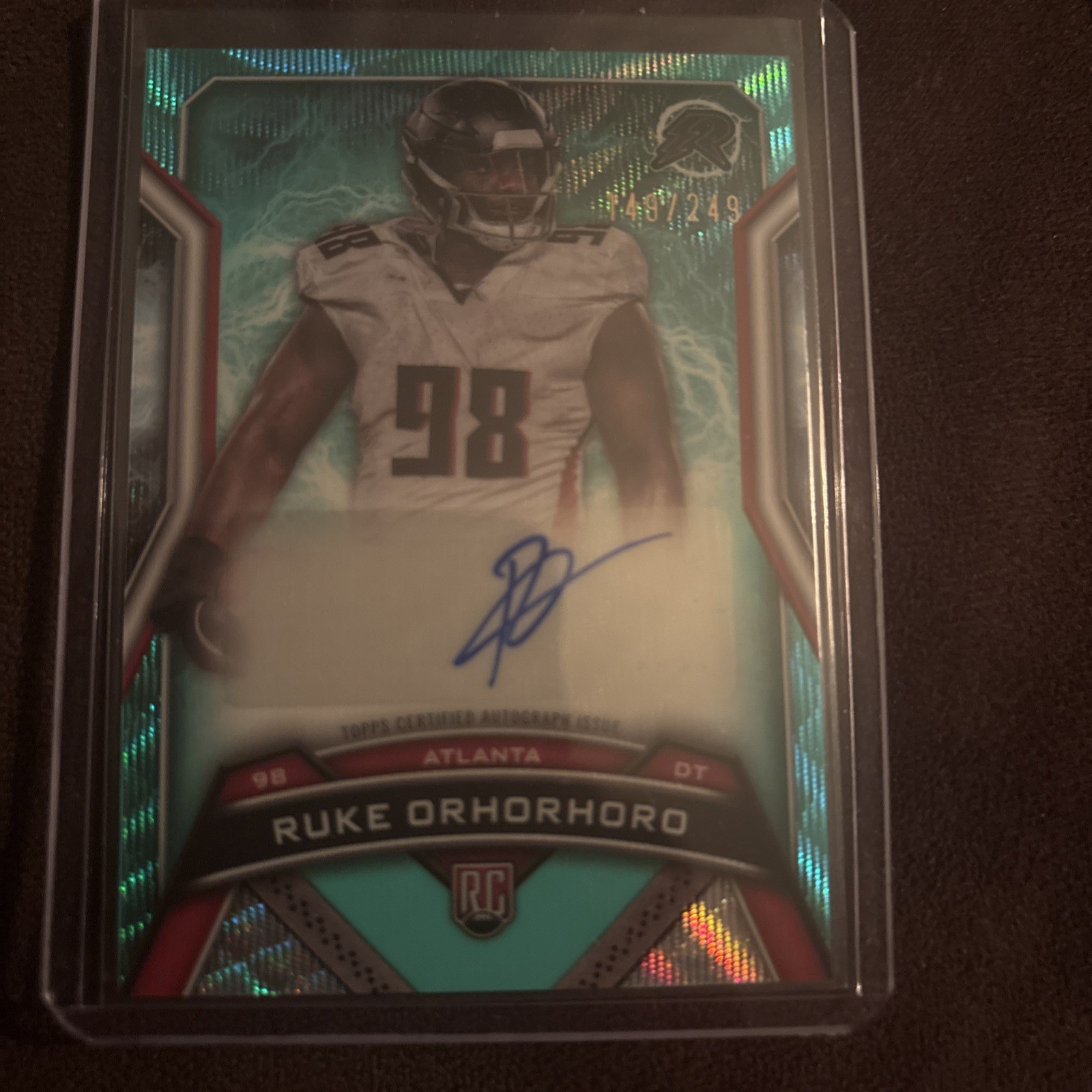 Ruke Orhorhoro Topps Resurgence Rookie Signatures #RRSRO Aqua Surge