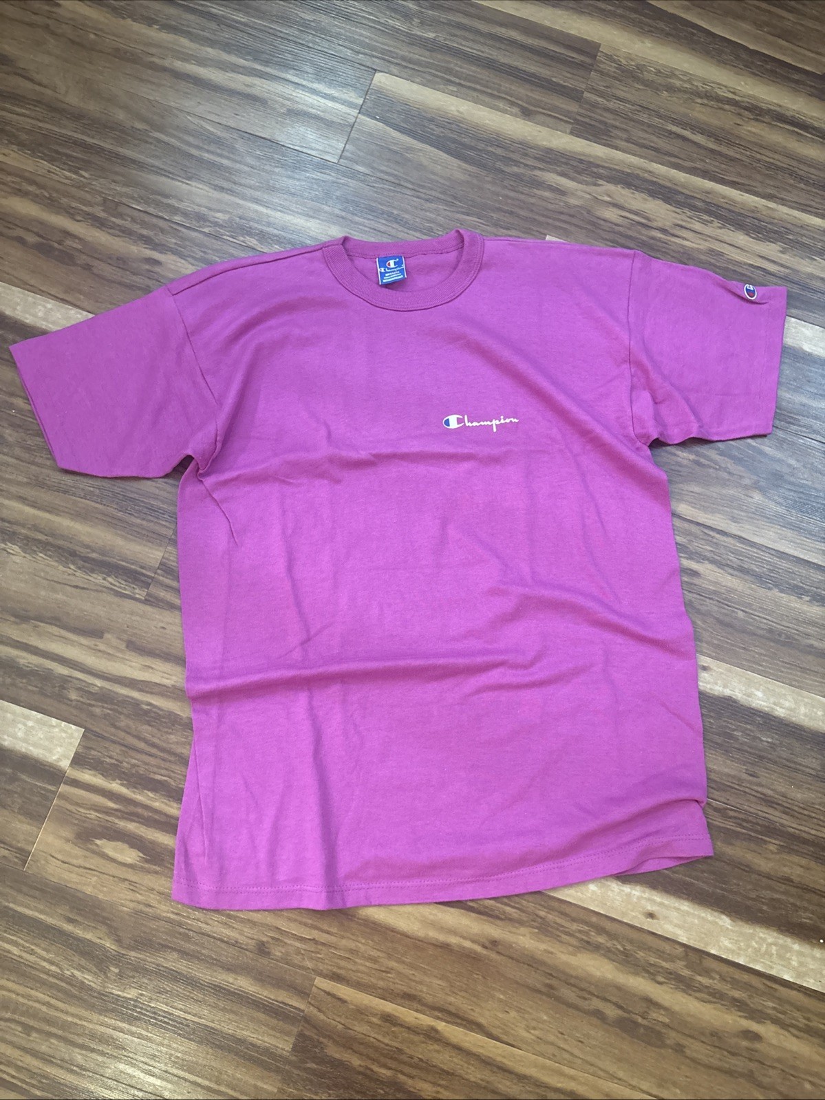 Champion Script Basic Reverse Weave T Shirt Vinta… - image 1