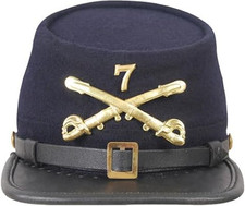 US Civil War Union 7th Cavalry Officer Kepi Hat All Sizes