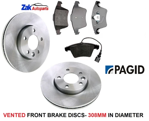 Pagid Front 2 Brake Discs And Pads For VW Volkswagen Transporter T5 1.9 2.5 TDi