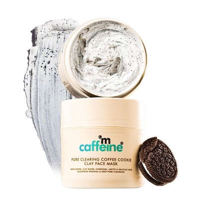 mCoffein Pore Cleanse Coffee Cookie Detan Face Mask | 9% AHA BHA, 3% - 100g