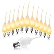 Silicone Dipped Candle Light Bulbs, 5 Watt Flame Light Bulb, C7/E12
