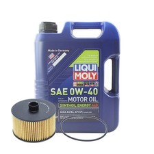 5L Liqui Moly Synthoil Energy A40 0W40 Mahle Engine Oil Change Kit for Fortwo L3