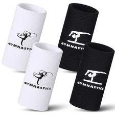 2 Pairs 5.25 Inch Gymnastics Wristbands for Grips for Girls Comfortable Cotto...