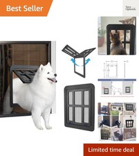 Dog Screen Door, Flap Opening 11.2 x 14.4 inches, Dog Door for Screen Door, L...