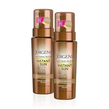 Jergens Natural Glow Instant Sun Tanning Mousse Light Bronze 6 oz LOT OF 2