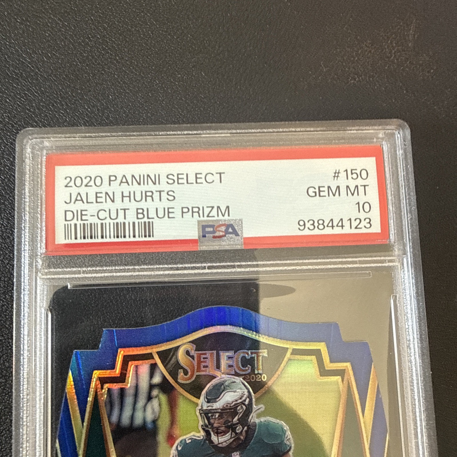 2020 Panini Select Jalen Hurts Die-Cut Blue Prizm #150 PSA 10 💎 Eagles 🦅 view 3