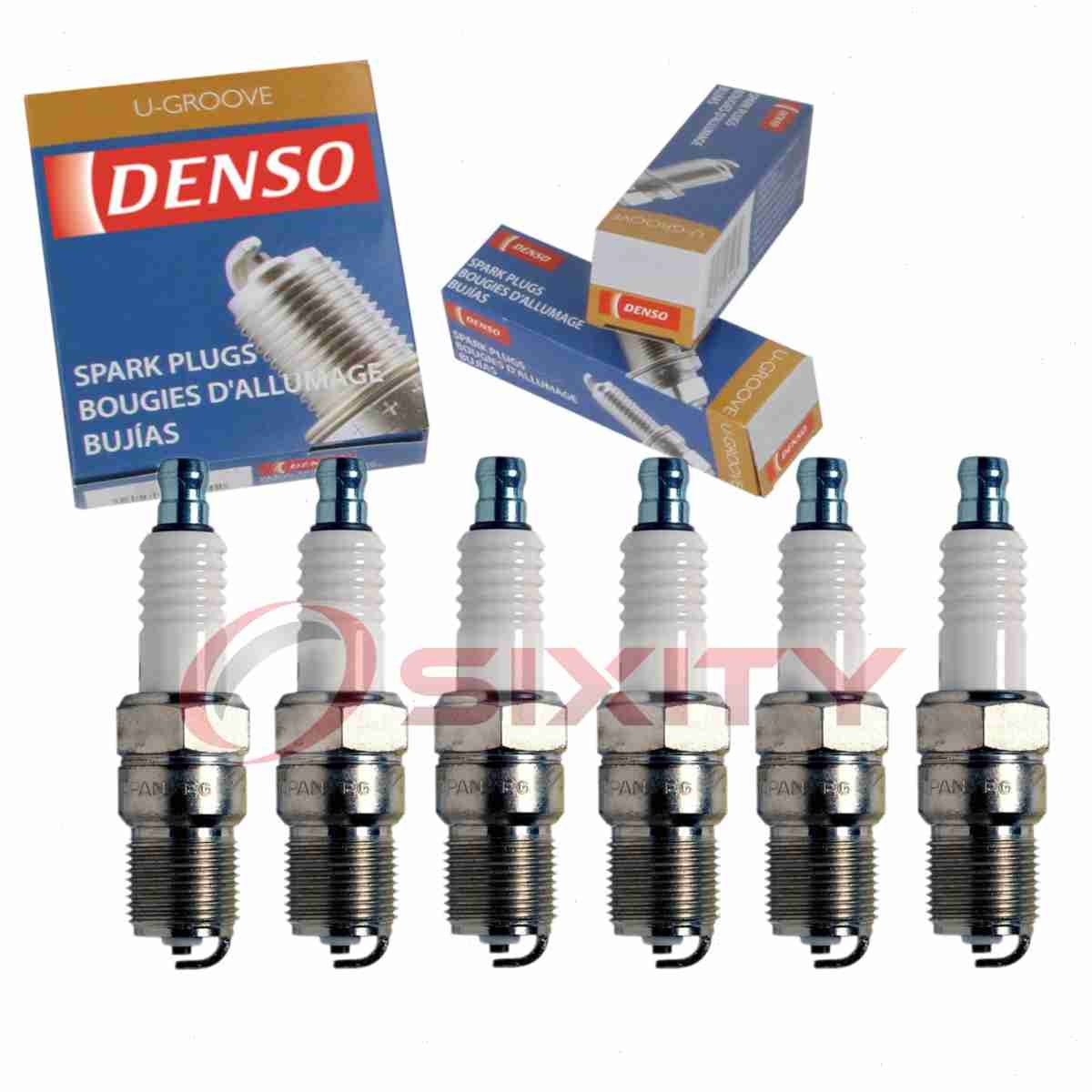 6 pc DENSO 5022 Standard U-Groove Spark Plugs for T16EPR-U AWSF52C AWSF52 nu