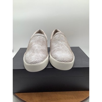 Naturalizer Aileen Mineral Taupe Perforated Leather Slip On Sneakers Womens 10 M