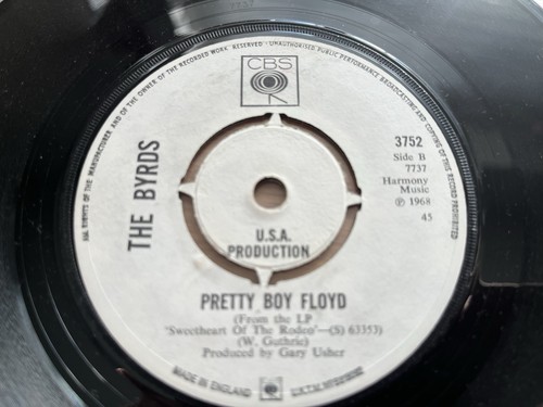 The Byrds,DEMO,I Am A Pilgrim/Pretty Boy Floyd,EX,CBS,1968,Folk Rock, Country - Imagen 3 de 5