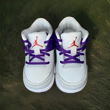 Jordan Flight Origin 3 TD Toddler Shoes 5C Black Purple Wolf Grey 820252-007