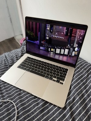 Apple MacBook Gold 15'' Laptop SSD macOS Bluetooth Webcam Wi-Fi USB-C