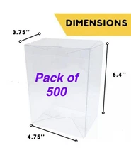 Lot Of 500 Clear Collectibles Protector Case for Funko Pop 4" inch Vinyl Figures