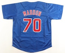 Joe Maddon Inscribed 2016 WS Champs Autographed Chicago Cubs Jersey Beckett. CO