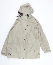 Regatta Womens Beige Waterproof Hooded Rain Coat Jacket Size 10